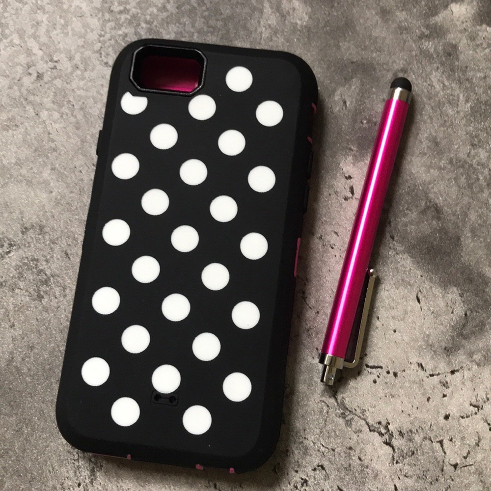 Hot pink polka